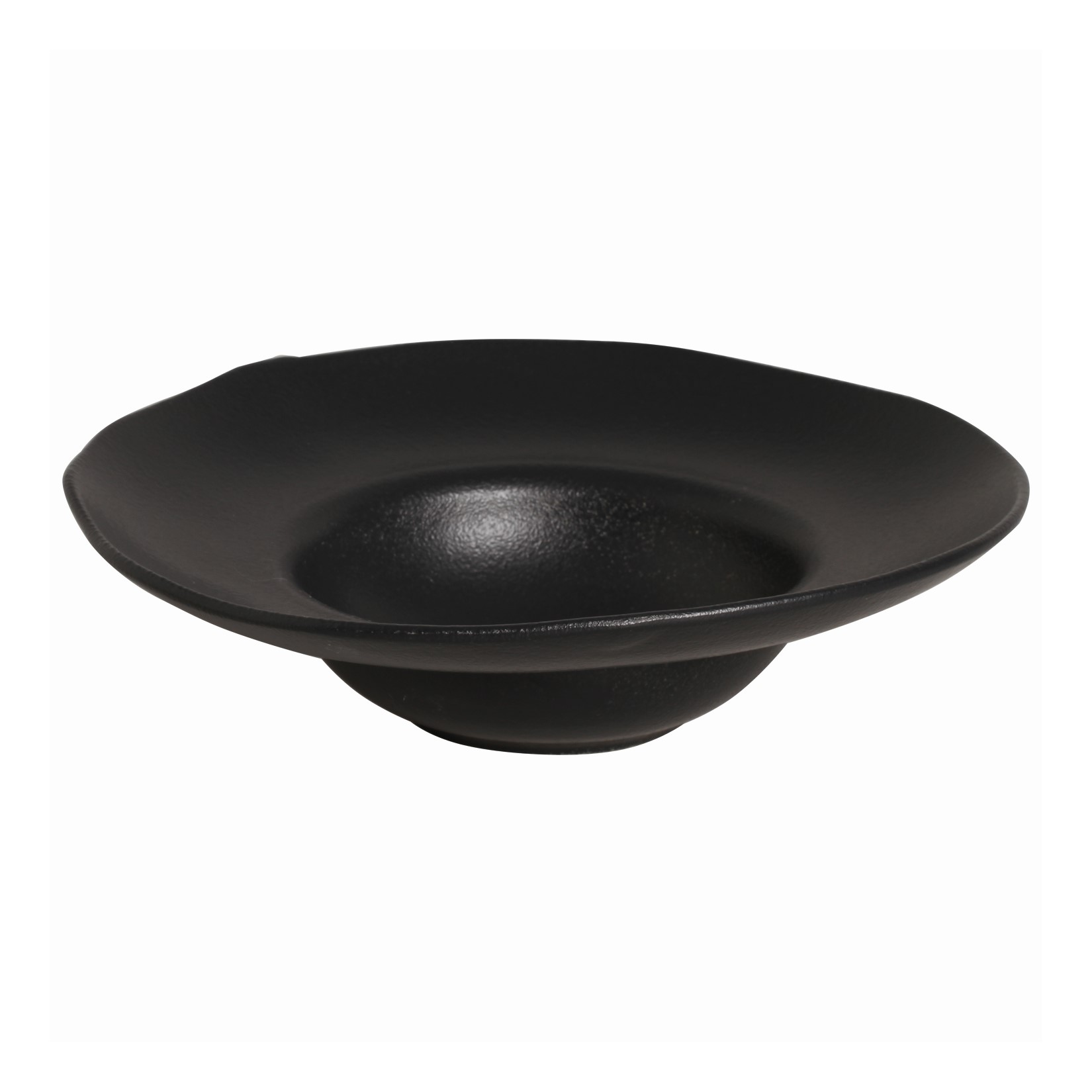 PRATO FUNDO MASSA STONEWARE 28CM ORGÂNICO PRETO MATTE PORTO BRASIL