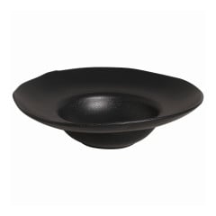 PRATO FUNDO MASSA STONEWARE 28CM ORGÂNICO PRETO MATTE PORTO BRASIL