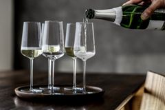 TAÇA CHAMPAGNE CRYSTAL GLASS 345ML 23CM VERVINO    