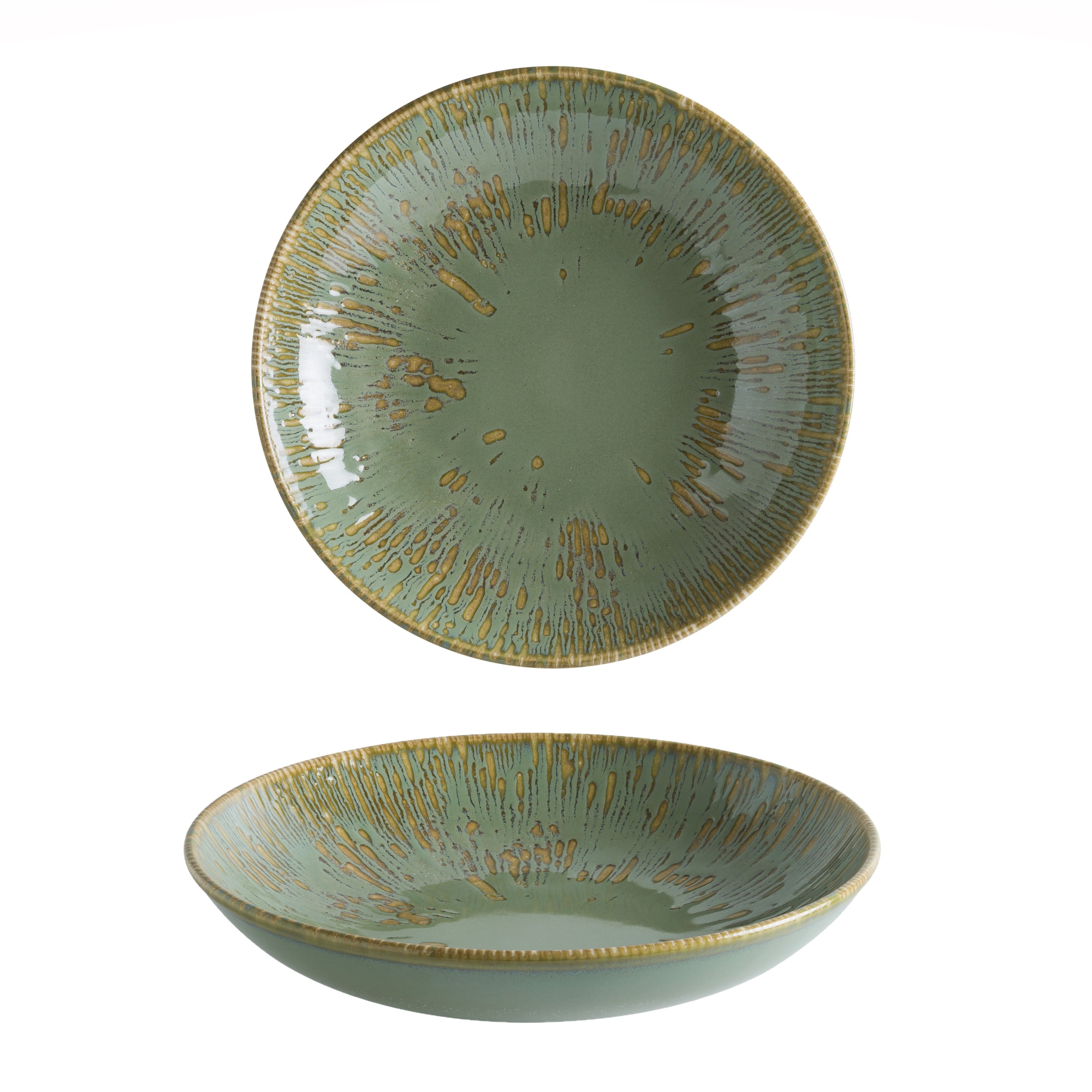 PRATO FUNDO MULTIUSO PORCELANA 23CM BLOOM SAGE SNELL GARANTIA BONNA
