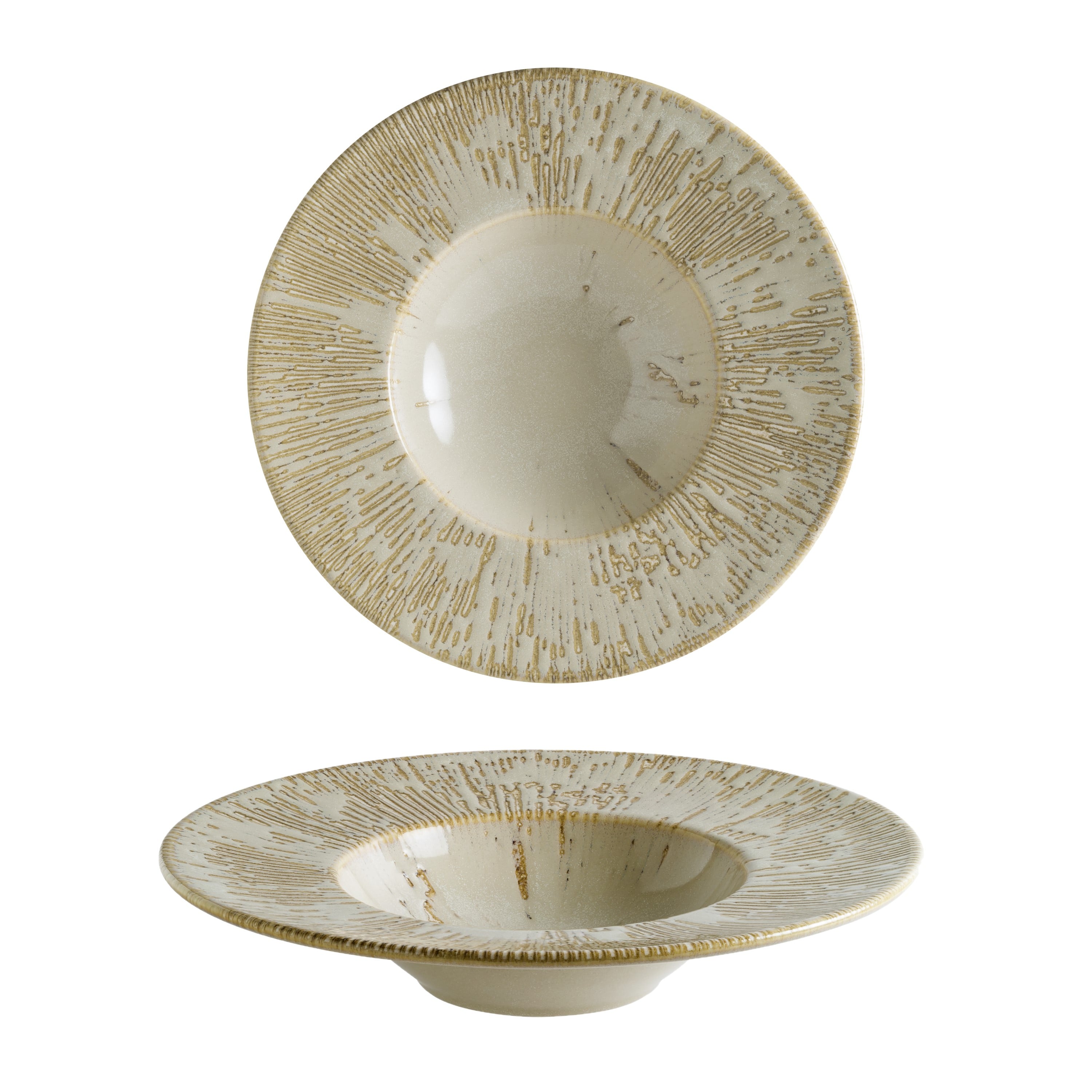 PRATO FUNDO MASSA PORCELANA 28CM BANQUET SAND SNELL GARANTIA BONNA
