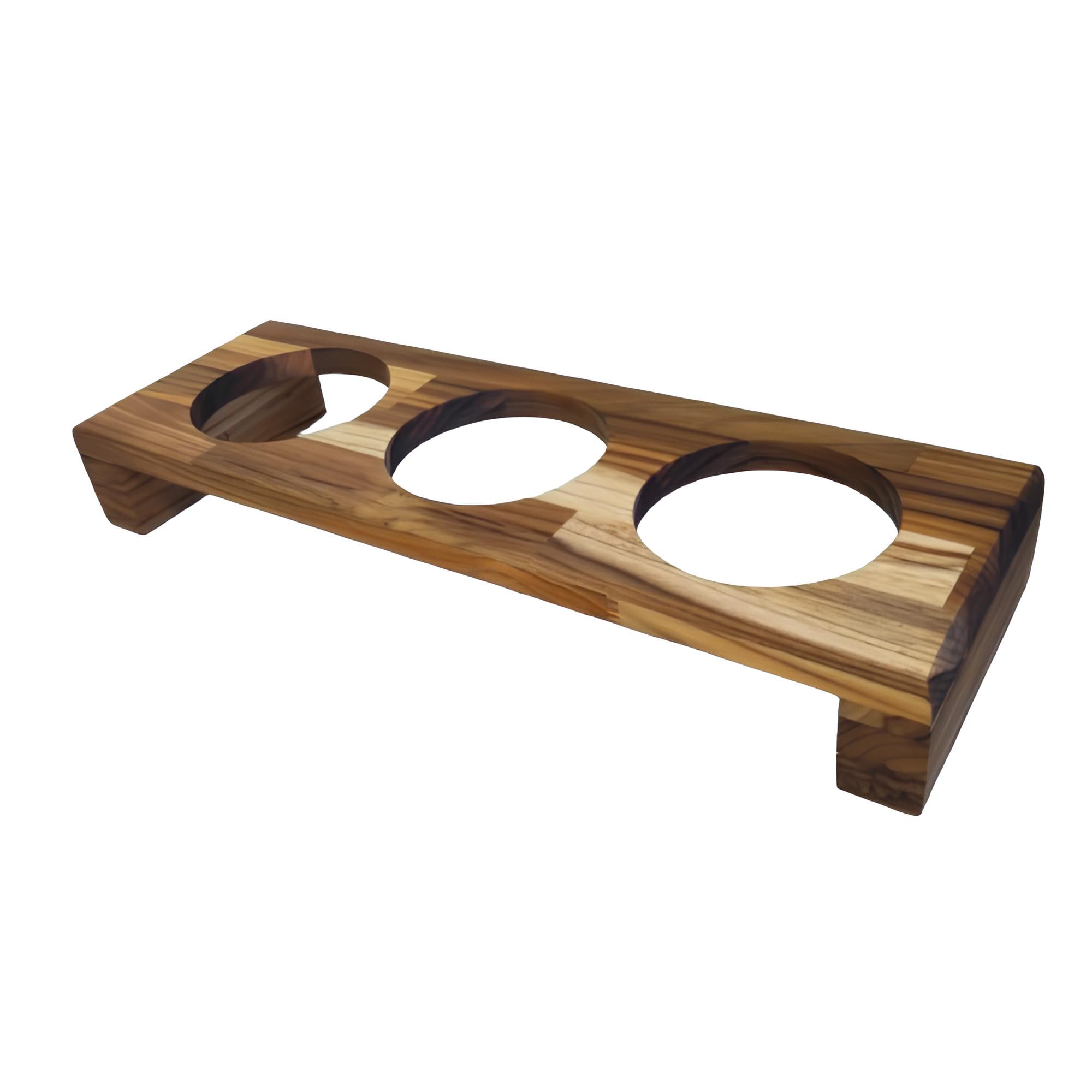 BASE BOWL TRIPLO MADEIRA 49X16CM      