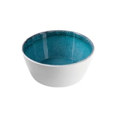 SALADEIRA MELAMINA 900ML 17CM BLUE MALACHITE     