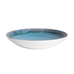 BOWL MELAMINA 23CM BLUE MALACHITE      