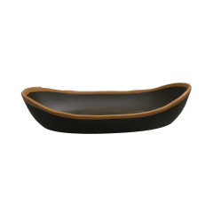 BOWL CANOA OVAL MELAMINA 800ML 28X19CM MARROM CROCKER   