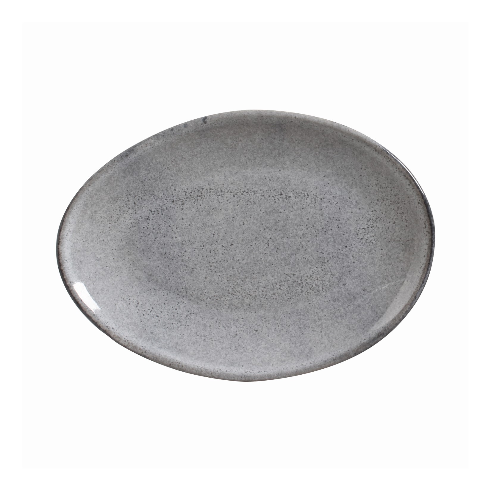 PRATO OVAL SOBREMESA STONEWARE 22,5X15,5CM DUST ORGÂNICO PORTO BRASIL