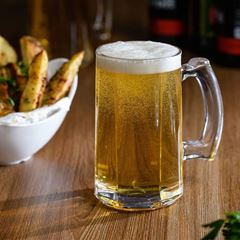 CANECA CHOP ZERO GRAU VIDRO 300ML 14CM PAVILION   