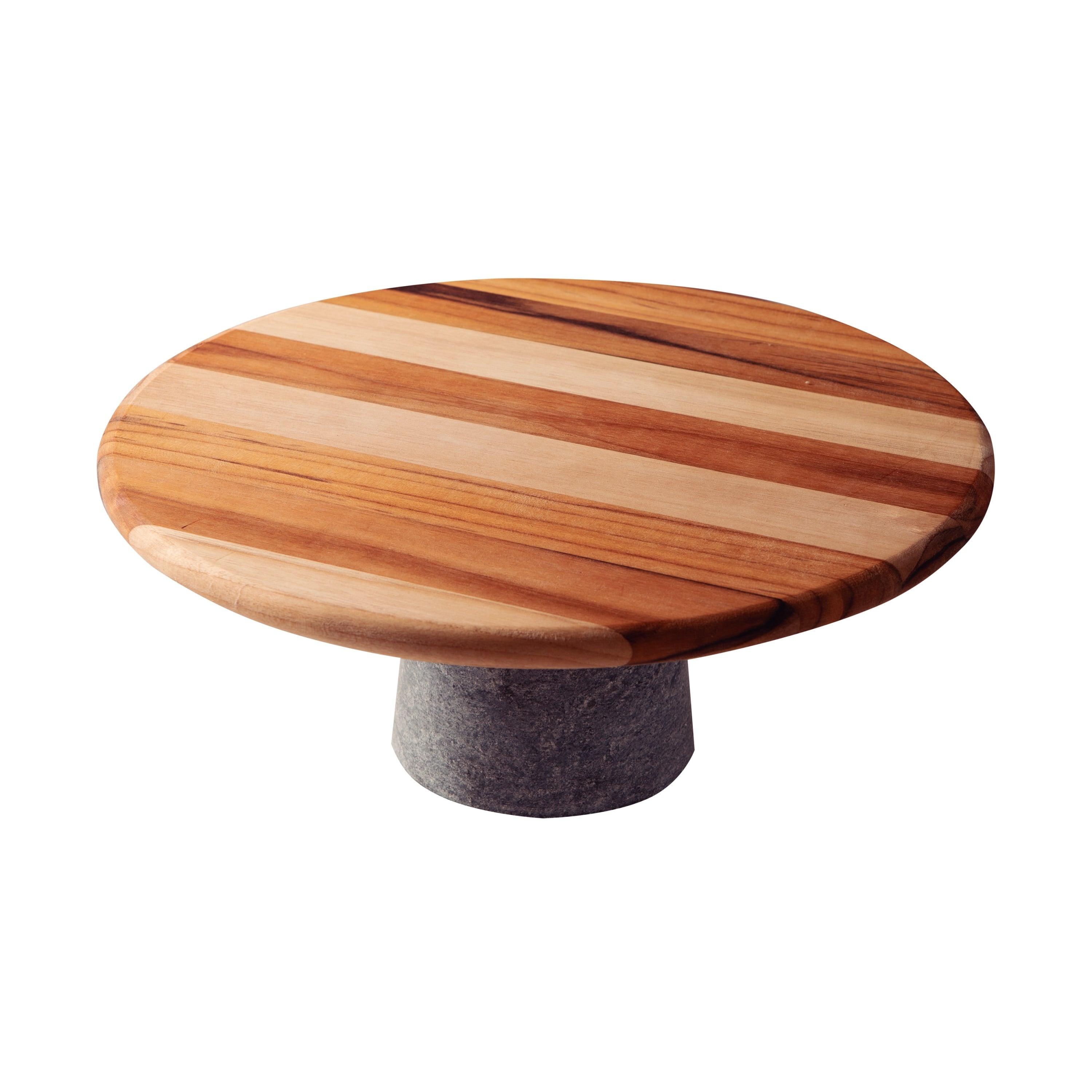TORTEIRA MADEIRA TECA BASE PEDRA 13CM PROVENCE TRAMONTINA