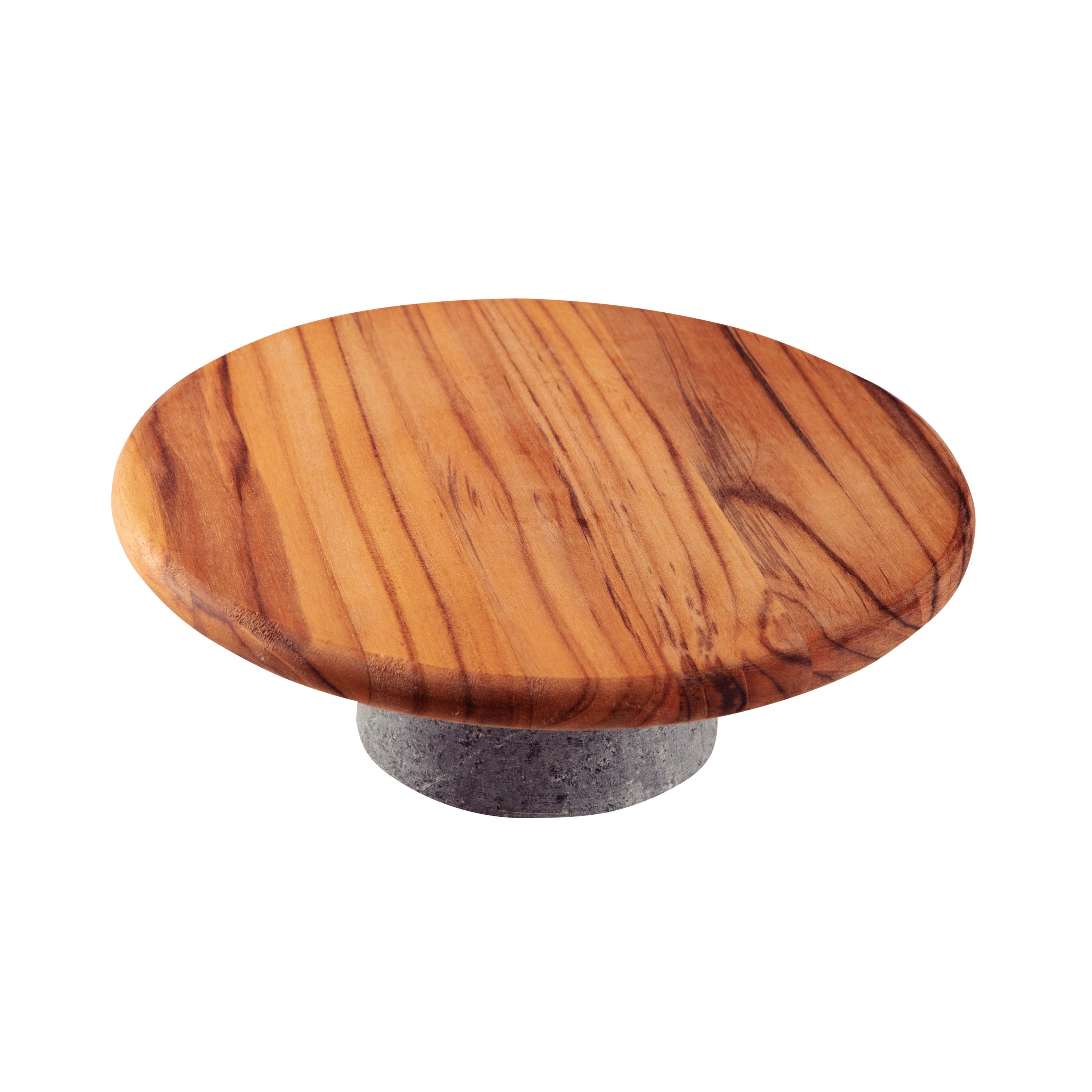 TORTEIRA MADEIRA TECA BASE PEDRA 26CM PROVENCE    
