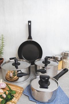 FRIGIDEIRA INDUÇÃO INOX/BAQUELITE ANTIADERENTE Ø20CM ECONÔMICA BRAVA