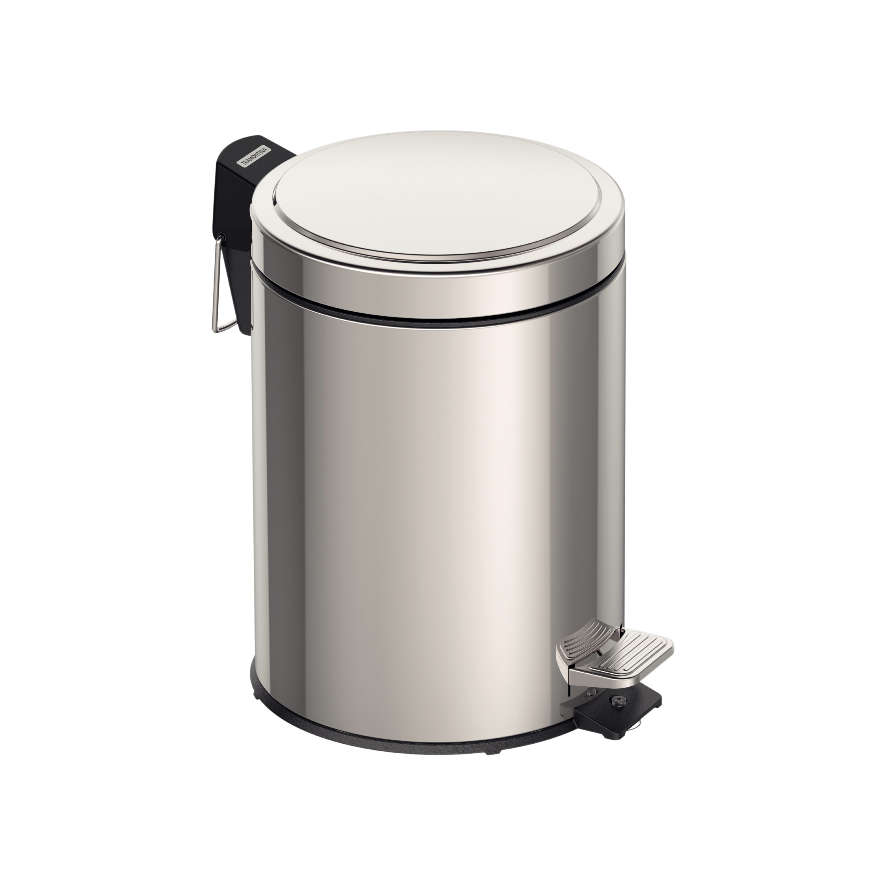 LIXEIRA INOX PEDAL BALDE 5L 20,5CM BRASIL    