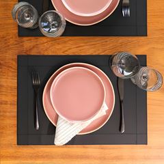 LUGAR AMERICANO PVC 48X3CM MODERN PRETO RAVENA    