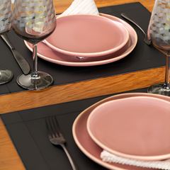 LUGAR AMERICANO PVC 48X3CM MODERN PRETO RAVENA    