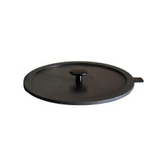 TAMPA FERRO FUNDIDO PEGADOR ESMALTADO FOSCO 20CM PRETO ATELIER GRAND 