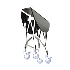 MESA ROOM SERVICE AÇO 90CM RODIZÍOS REFORÇADOS    