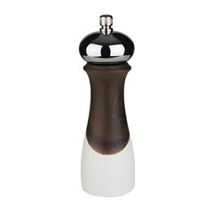 MOEDOR SAL PLÁSTICO ABS/INOX 5,5CM BRANCO/MARROM     
