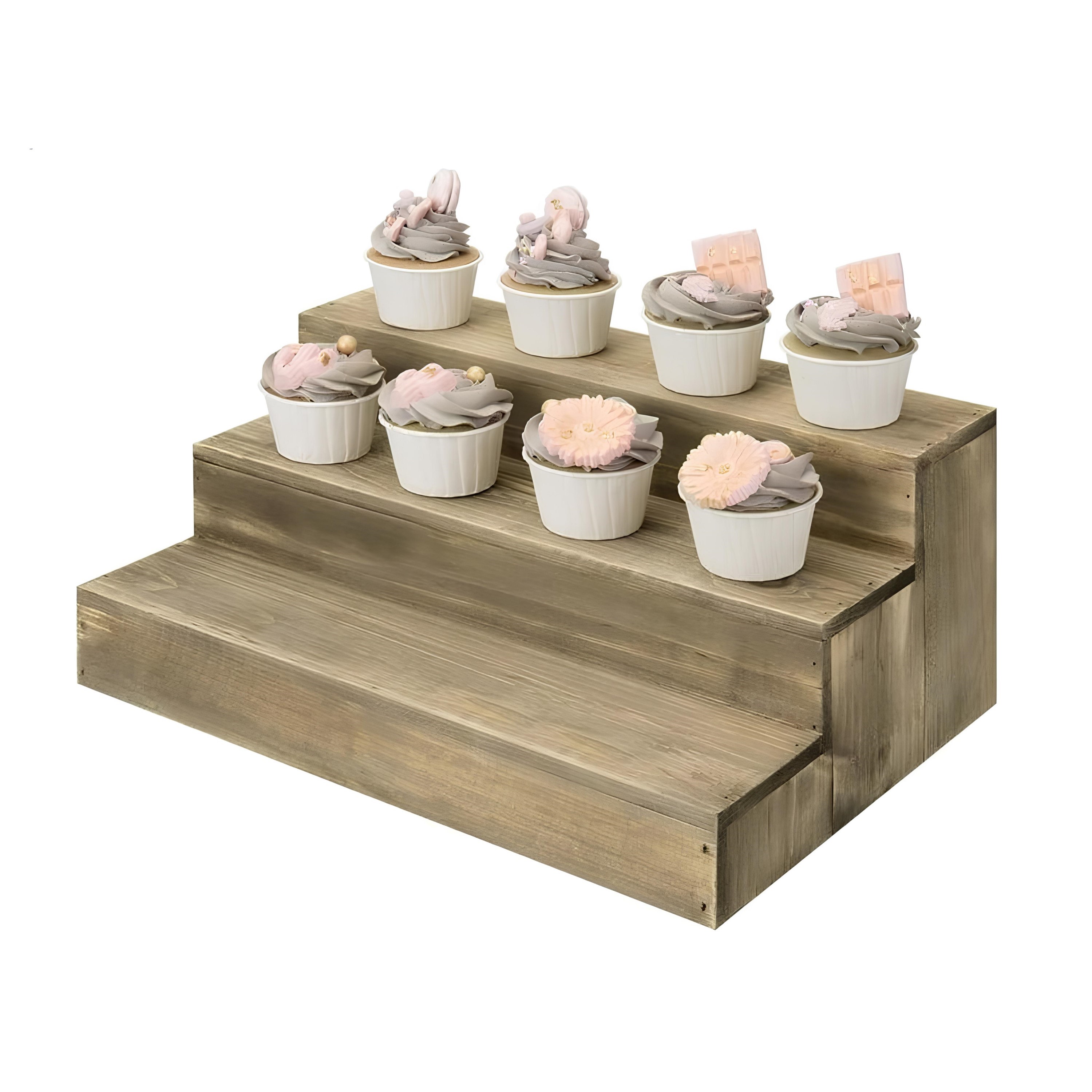 EXPOSITOR BUFFET MADEIRA 3 NÍVEIS 45X28,5CM     