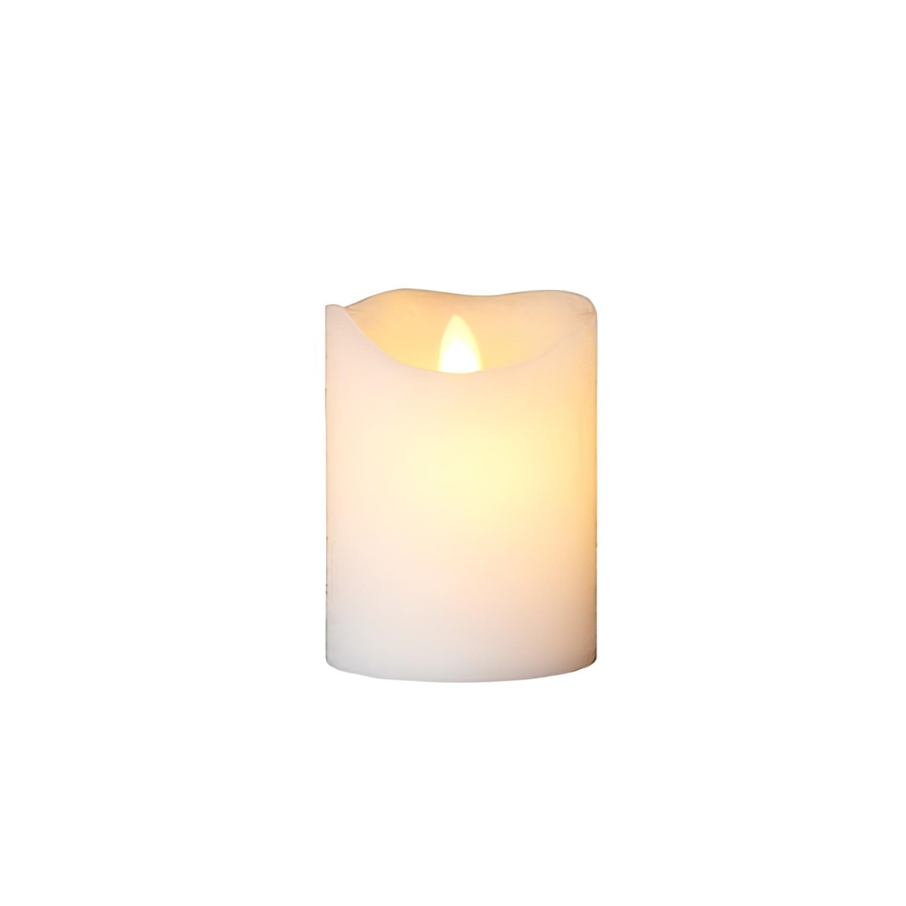 VELA LED RECARREGÁVEL CERA BIODEGRADÁVEL EFEITO CHAMA CINTILANTE MÓVEL 7,5CM 