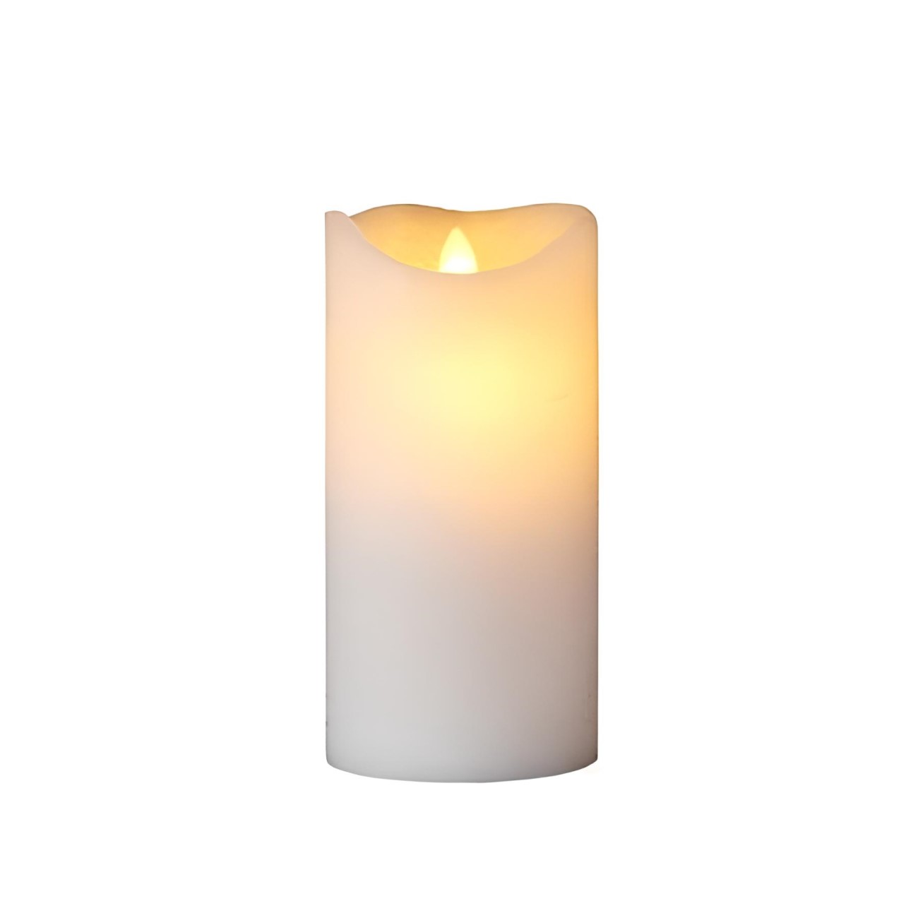 VELA LED RECARREGÁVEL CERA BIODEGRADÁVEL EFEITO CHAMA CINTILANTE MÓVEL 7,5CM 