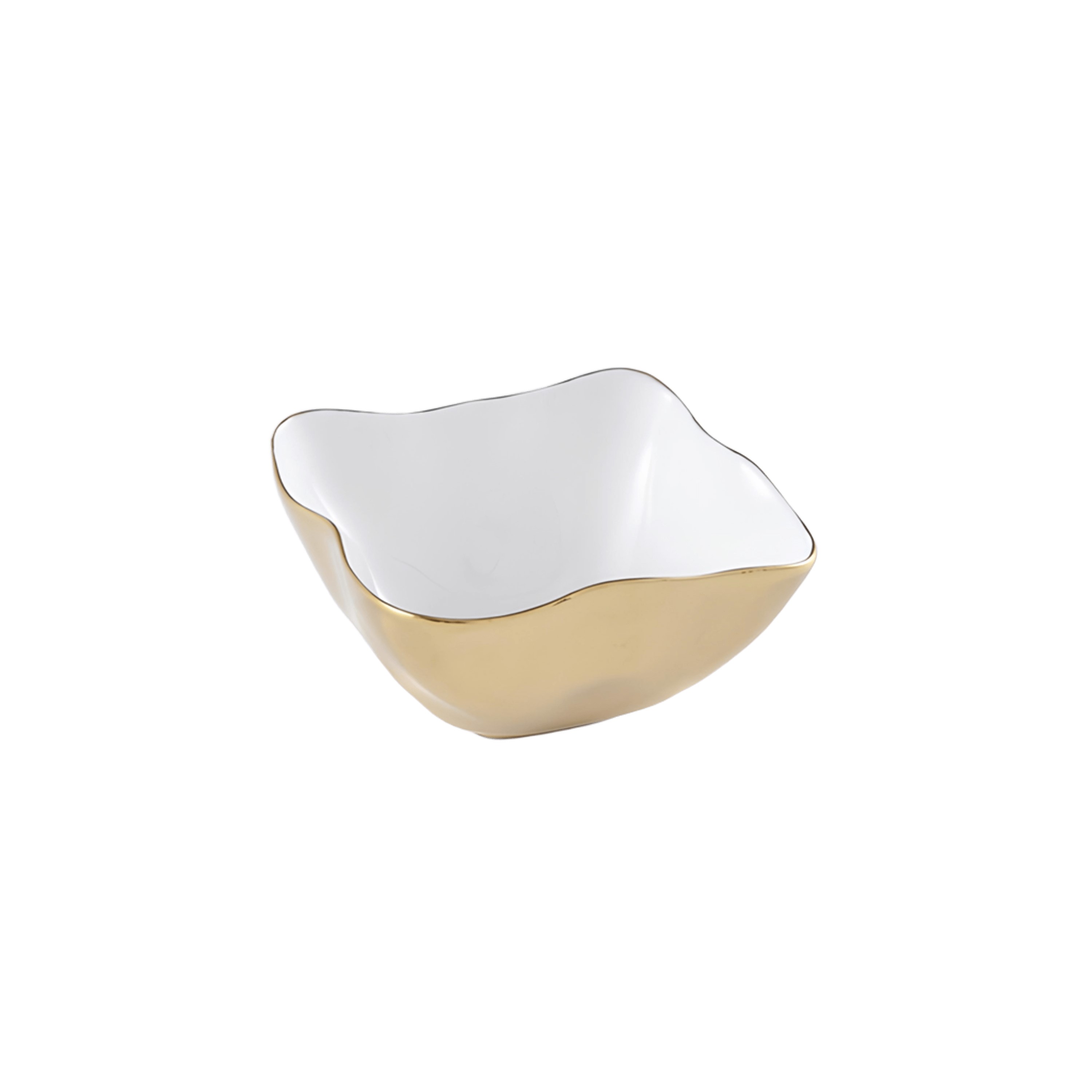 BOWL PORCELANA TITÂNIO DOURADO 12X12CM MOONLIGHT     