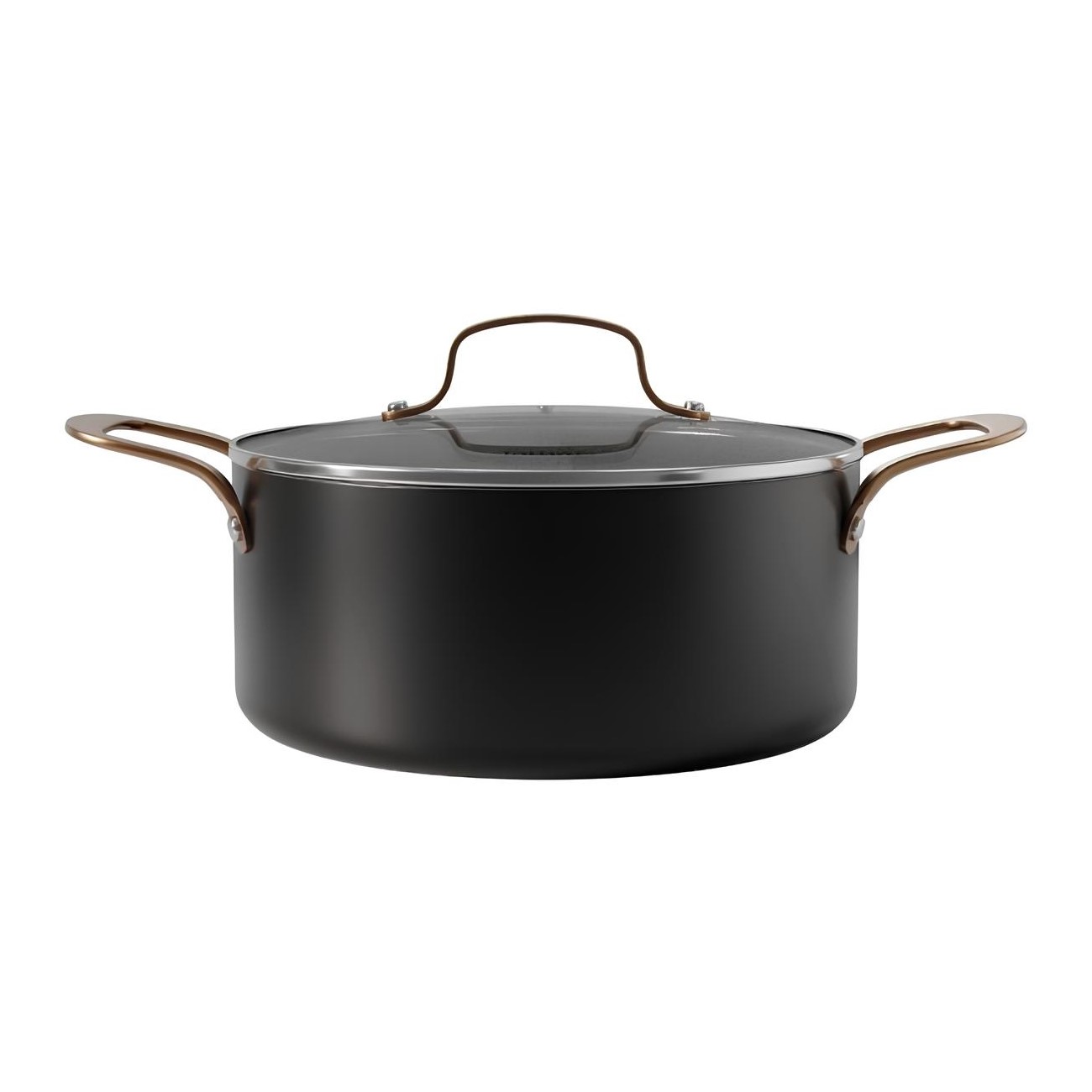 CAÇAROLA INDUÇÃO ALUMÍNIO ANTIADERENTE TAMPA VIDRO 6,5L 28,5CM DIAMOND  