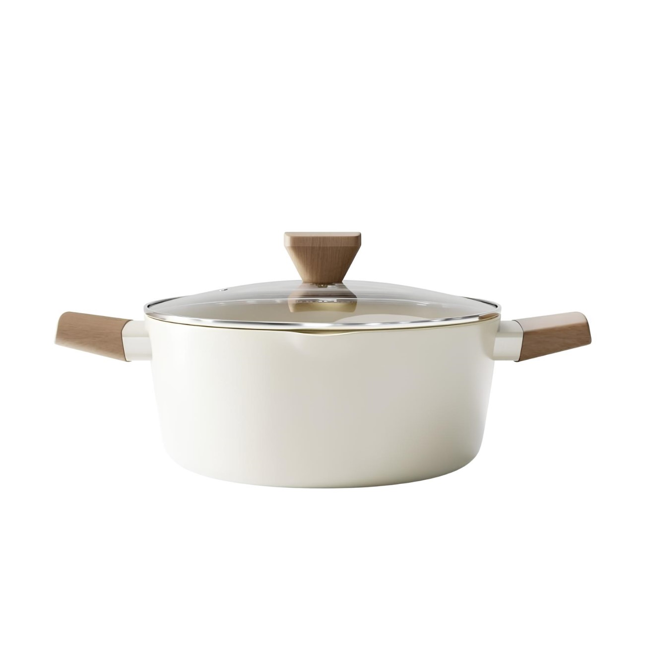 CAÇAROLA ALUMÍNIO ANTIADERENTE TAMPA VIDRO 6L 28CM NATURIT   