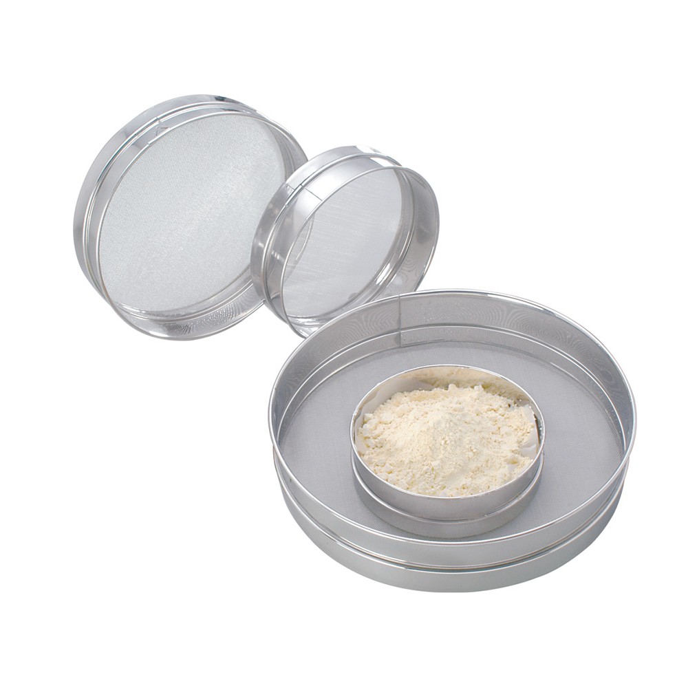 KIT 3 PENEIRAS PROFISSIONAIS INOX 17,5CMX20,5X25,5CM MATFER    
