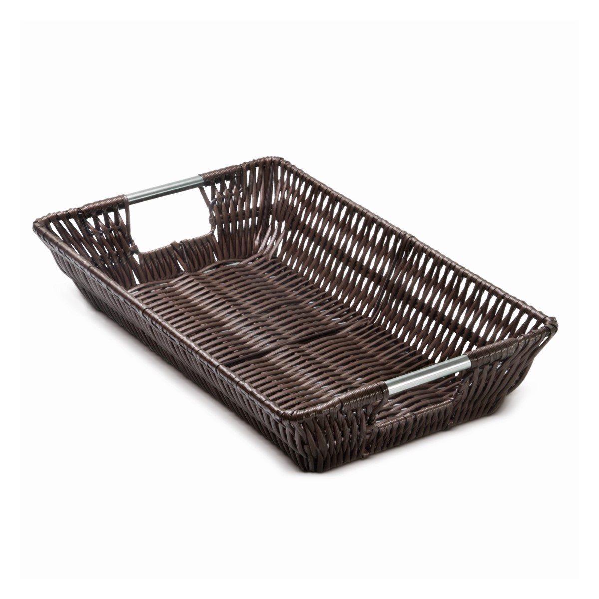 CESTA RATTAN SINTÉTICO 41X24CM ALÇA RETA