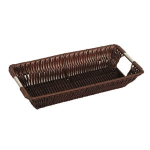 CESTA RATTAN SINTÉTICO 31X15CM ALÇA RETA     