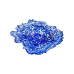 TRAVESSA VIDRO 38,5CM ALABASTER AZUL MUSHROOM ARDACAM