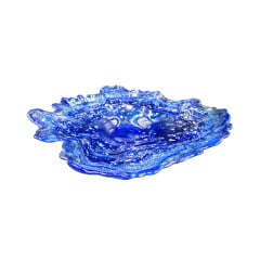 TRAVESSA VIDRO 38,5CM ALABASTER AZUL MUSHROOM ARDACAM