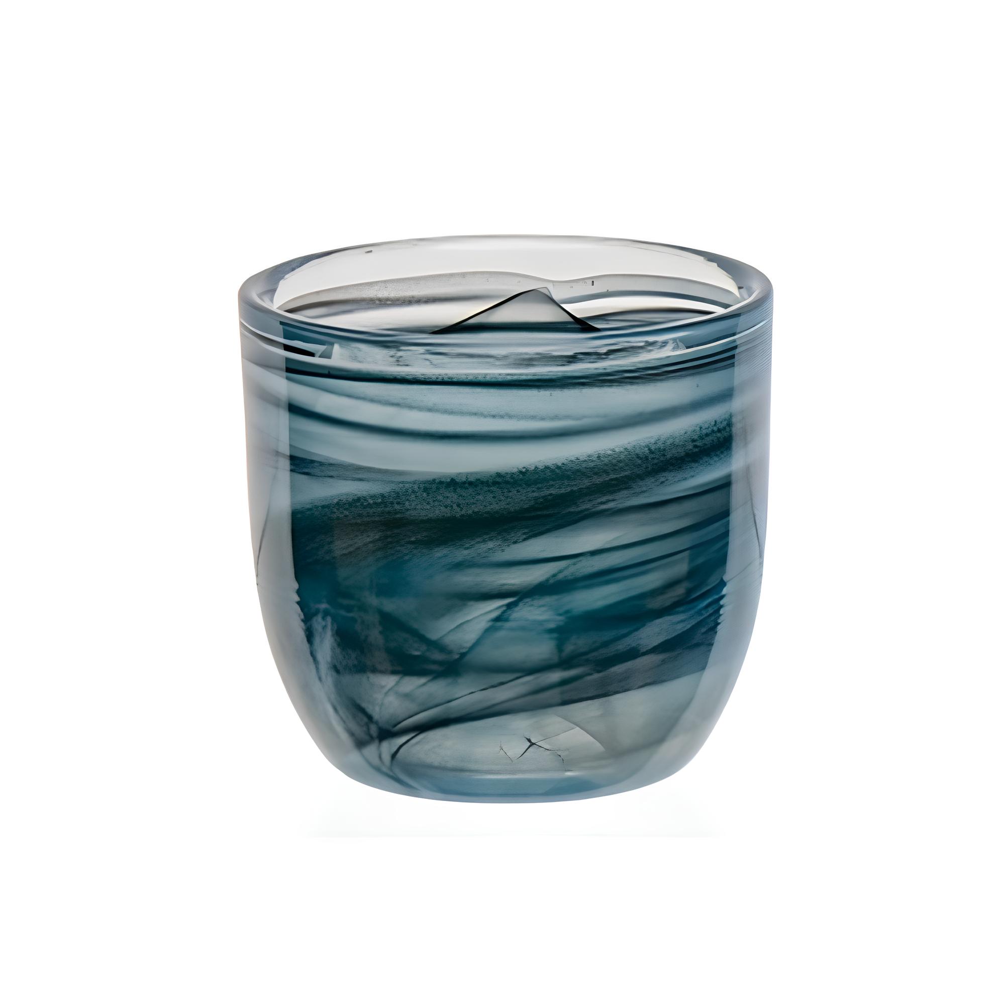 COPO FINGER VIDRO 220ML 7,5CM ALABASTER VERDE PETROLEUM ATLAS  