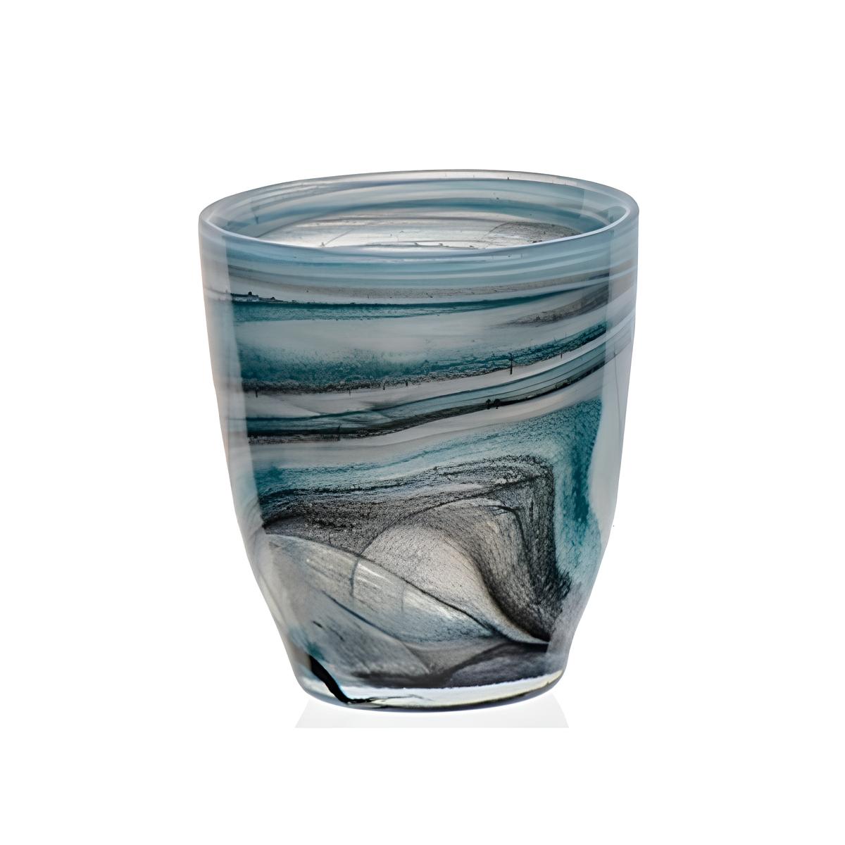 COPO FINGER VIDRO 300ML 10CM ALABASTER VERDE PETROLEUM ATLAS  