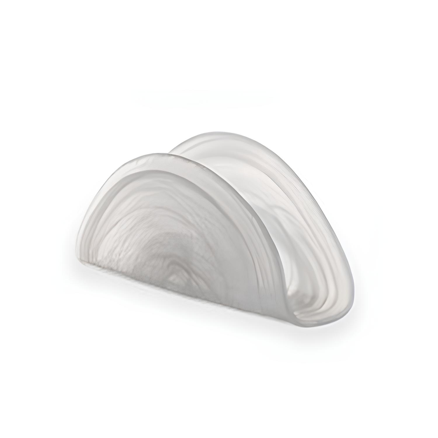 PORTA GUARDANAPOS VIDRO 16X4CM ALABASTER BRANCO ESTONIA    