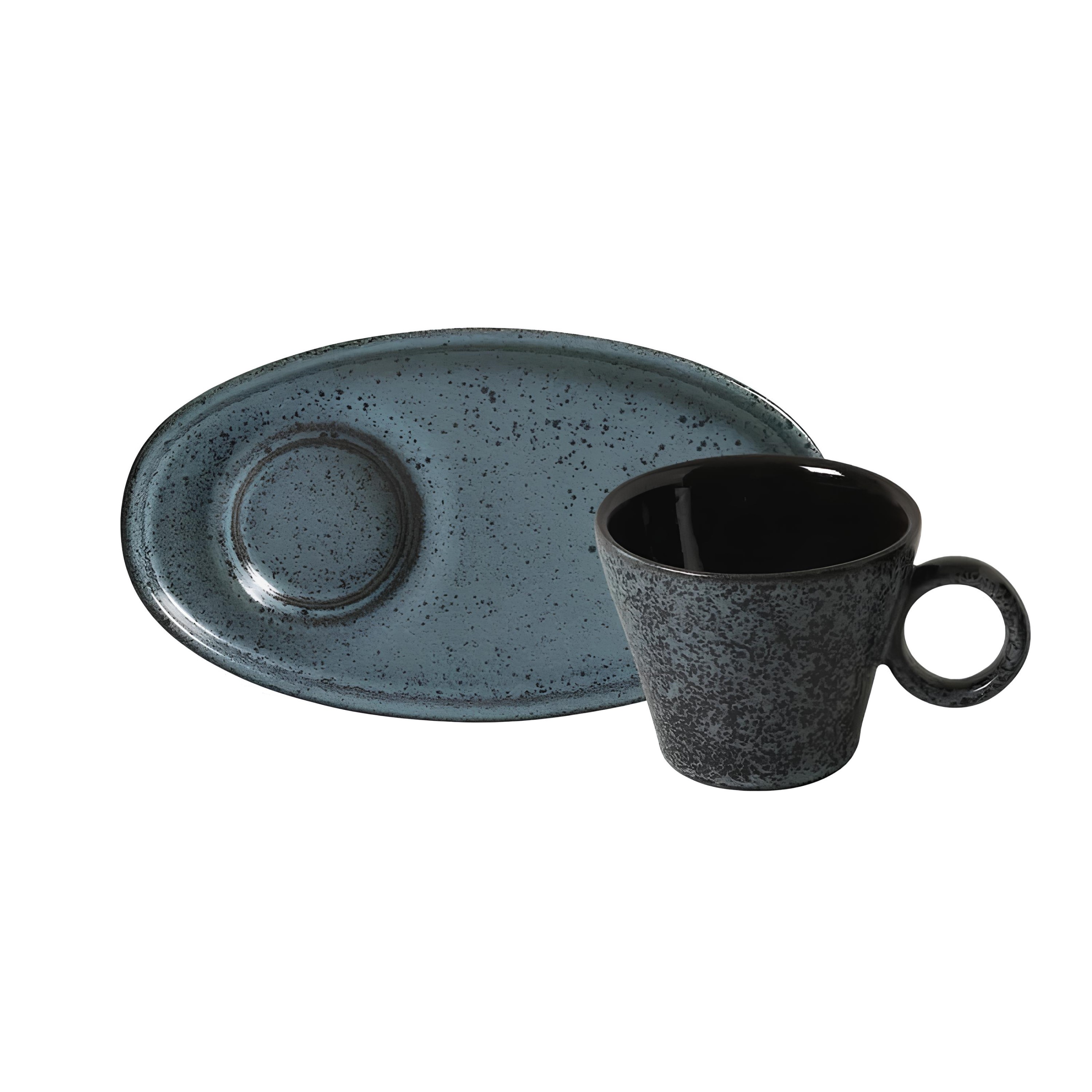XÍCARA CAFÉ + PIRES STONEWARE 110ML 6CM NIGHT SKY NEO 