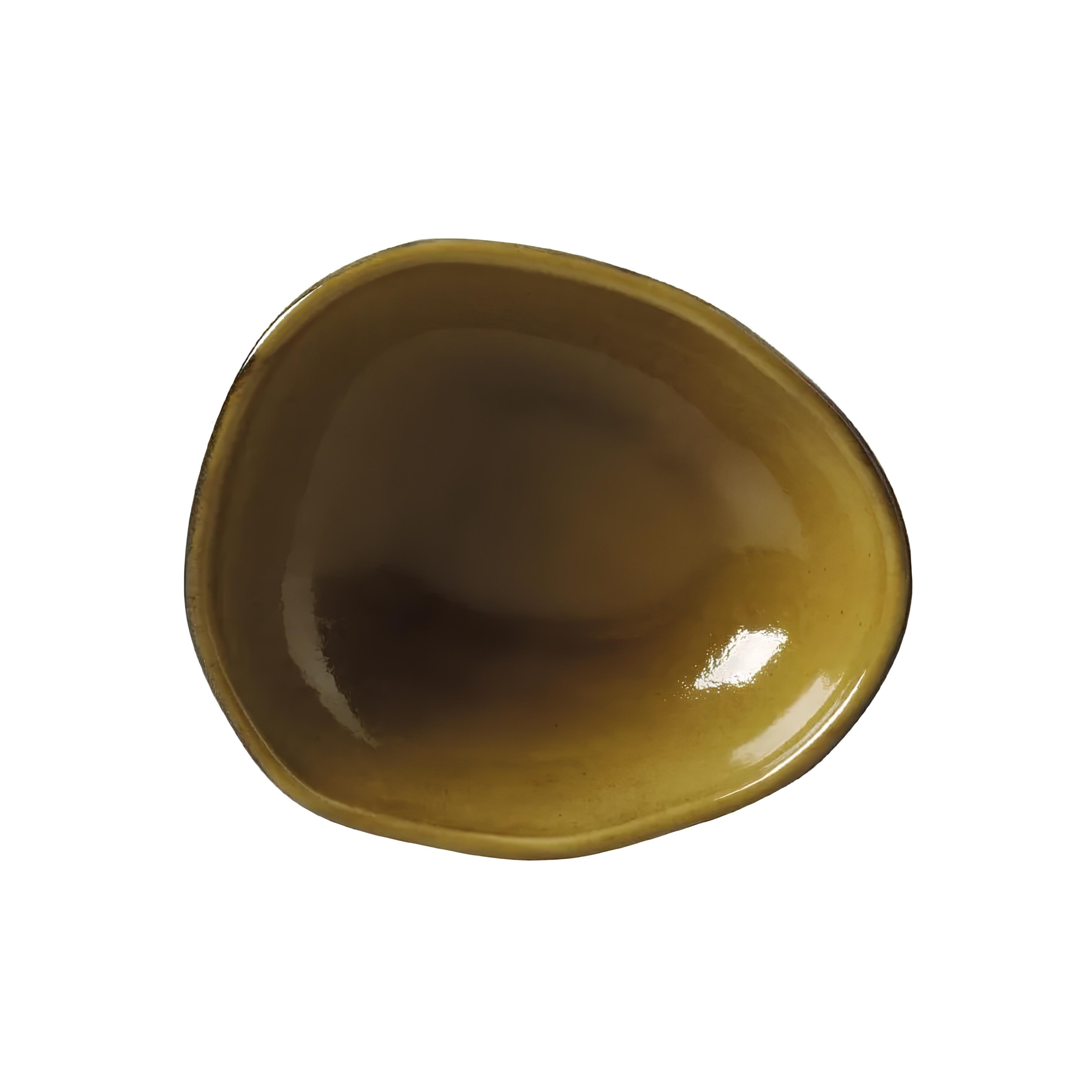 BOWL OVAL STONEWARE 265ML 14,5X12CM  ÂMBAR ORGÂNICO