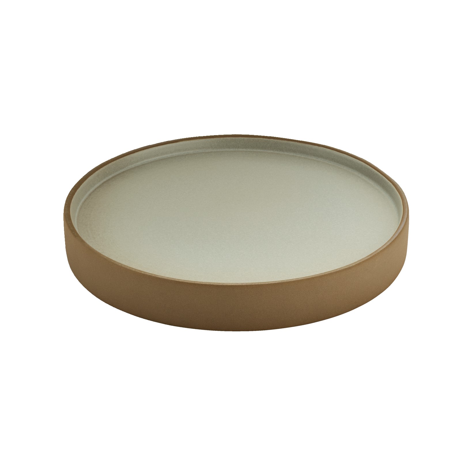 PRATO DUPLO SOBREMESA/FUNDO STONEWARE 21CM ARTISAN BEIGE/GREY    