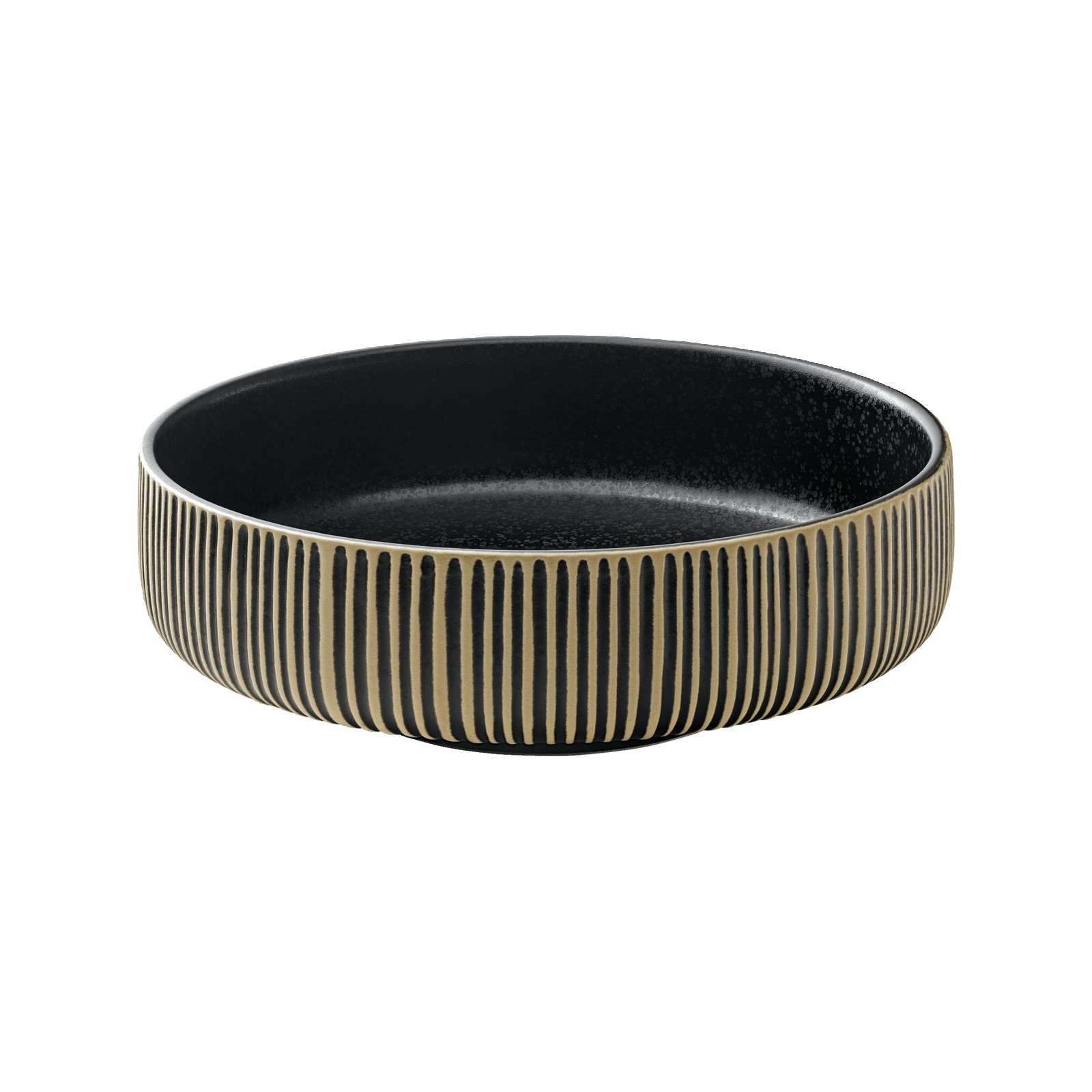 BOWL STONEWARE 700ML 16CM NARA BLACK/WHITE     