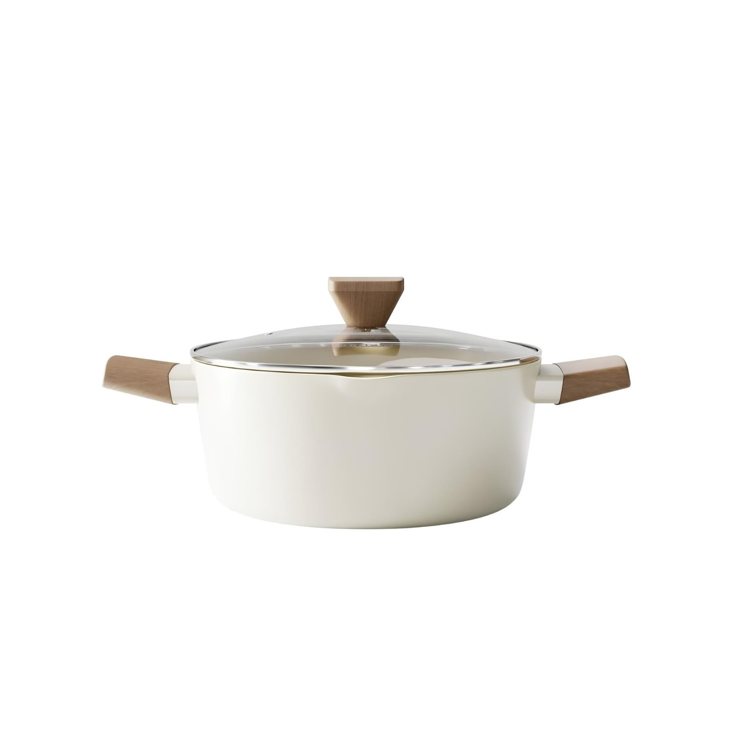 CAÇAROLA ALUMÍNIO ANTIADERENTE TAMPA VIDRO 2L 20CM NATURIT   