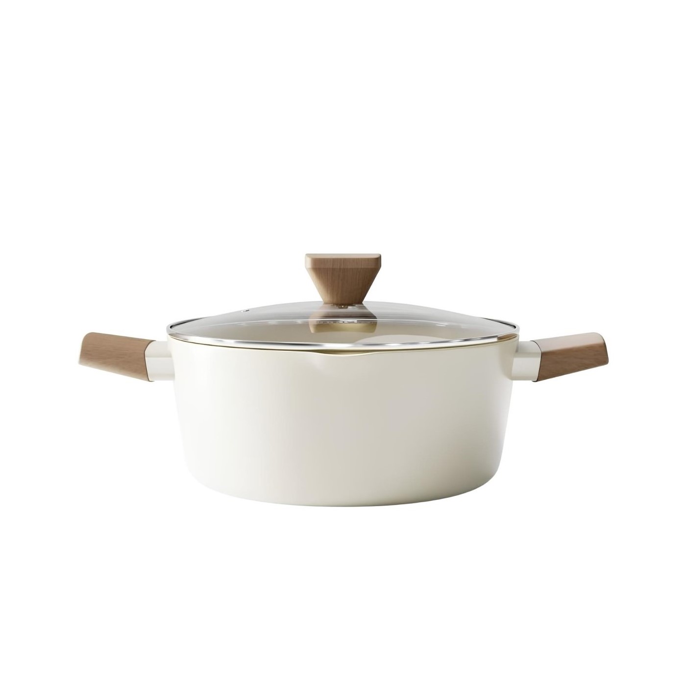 CAÇAROLA ALUMÍNIO ANTIADERENTE TAMPA VIDRO 4L 24CM NATURIT   