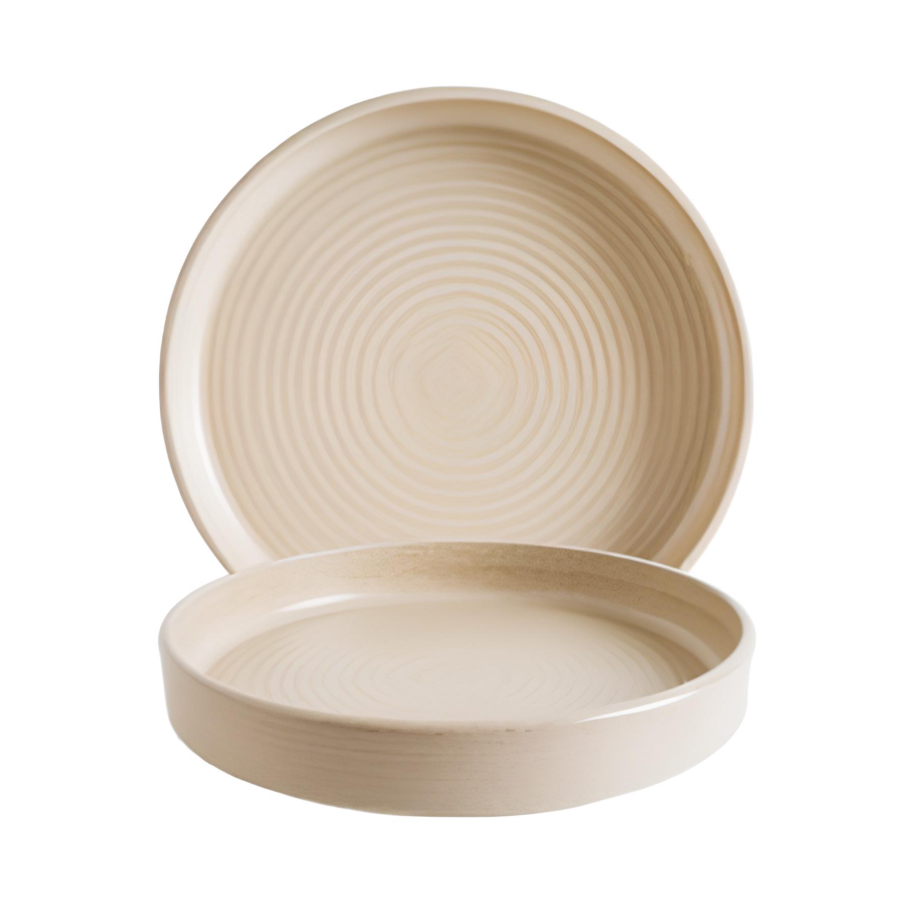PRATO FUNDO EMPILHÁVEL PORCELANA 23CM MIRAGE RIPPLE BONNA   