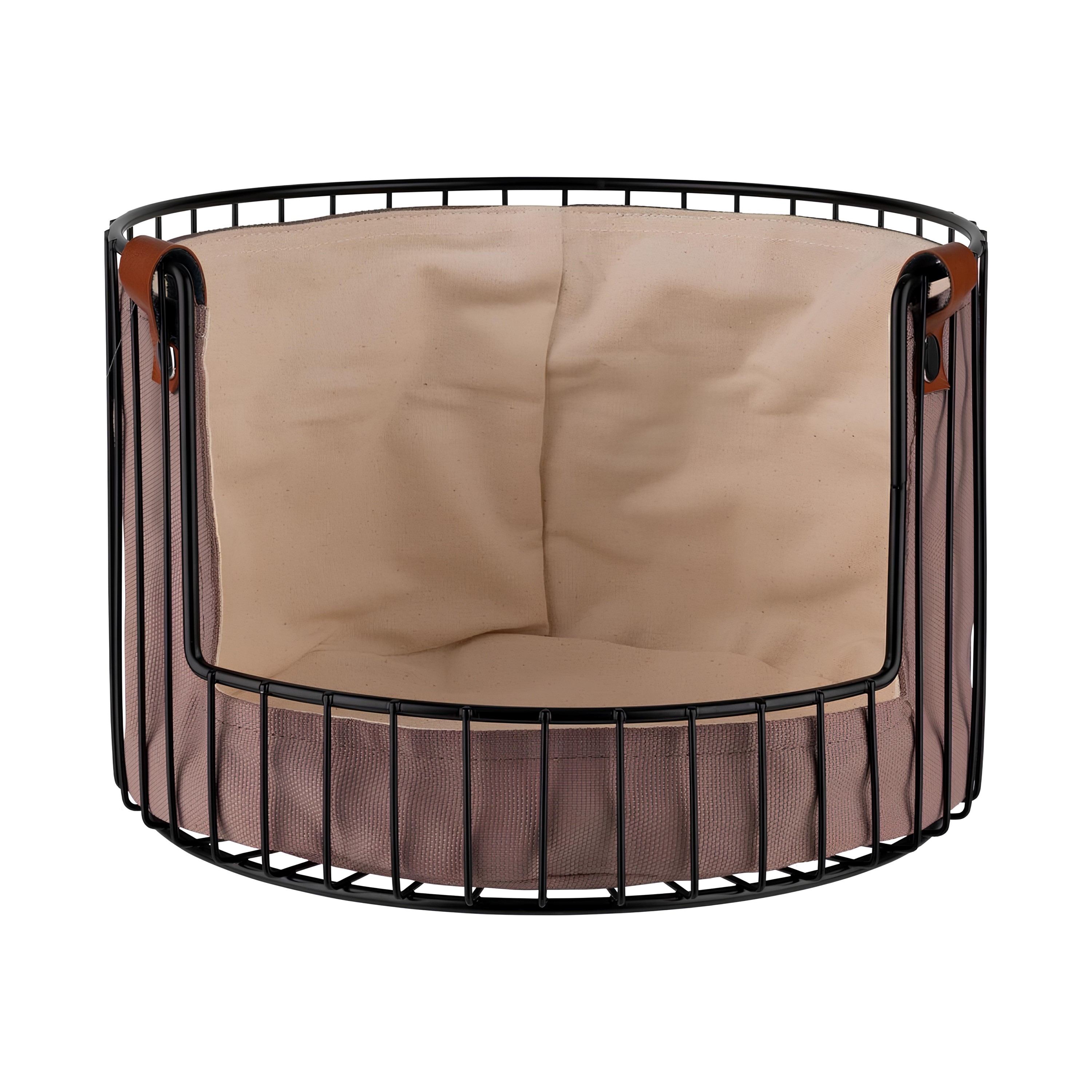 CESTA PÃES EMPILHÁVEL METAL/ALGODÃO 27,5CM      
