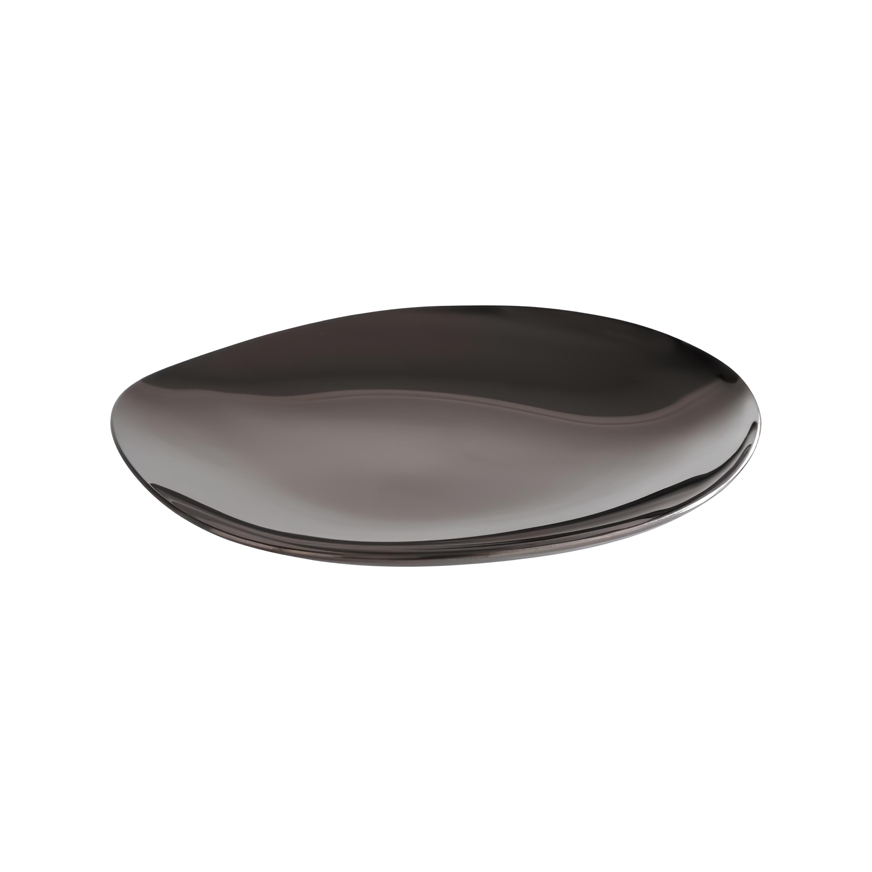 MINI PRATO EMPILHÁVEL INOX 9CM GRAFITE PEBBLES    