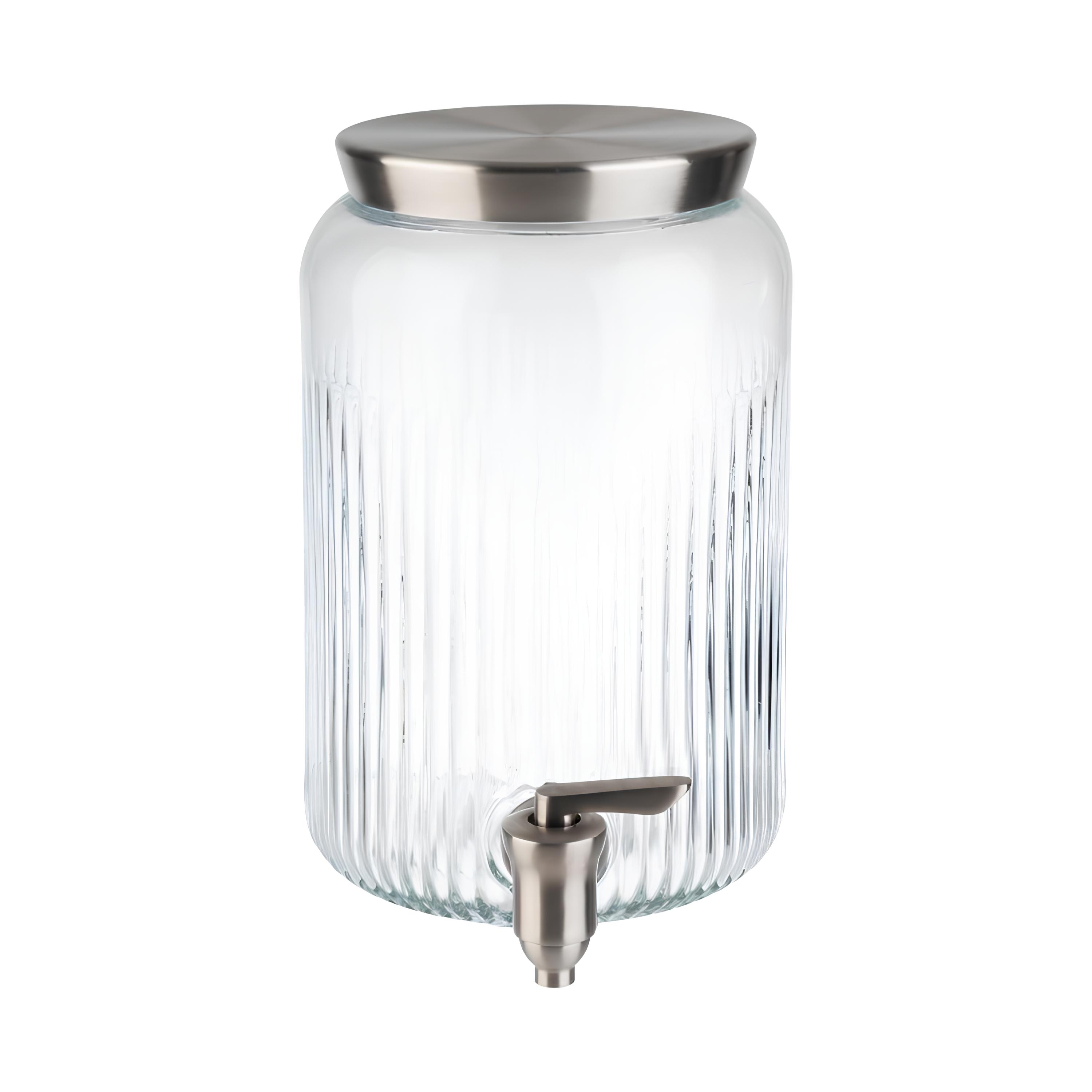 DISPENSER SUQUEIRA VIDRO/INOX 3,8L 16CM      