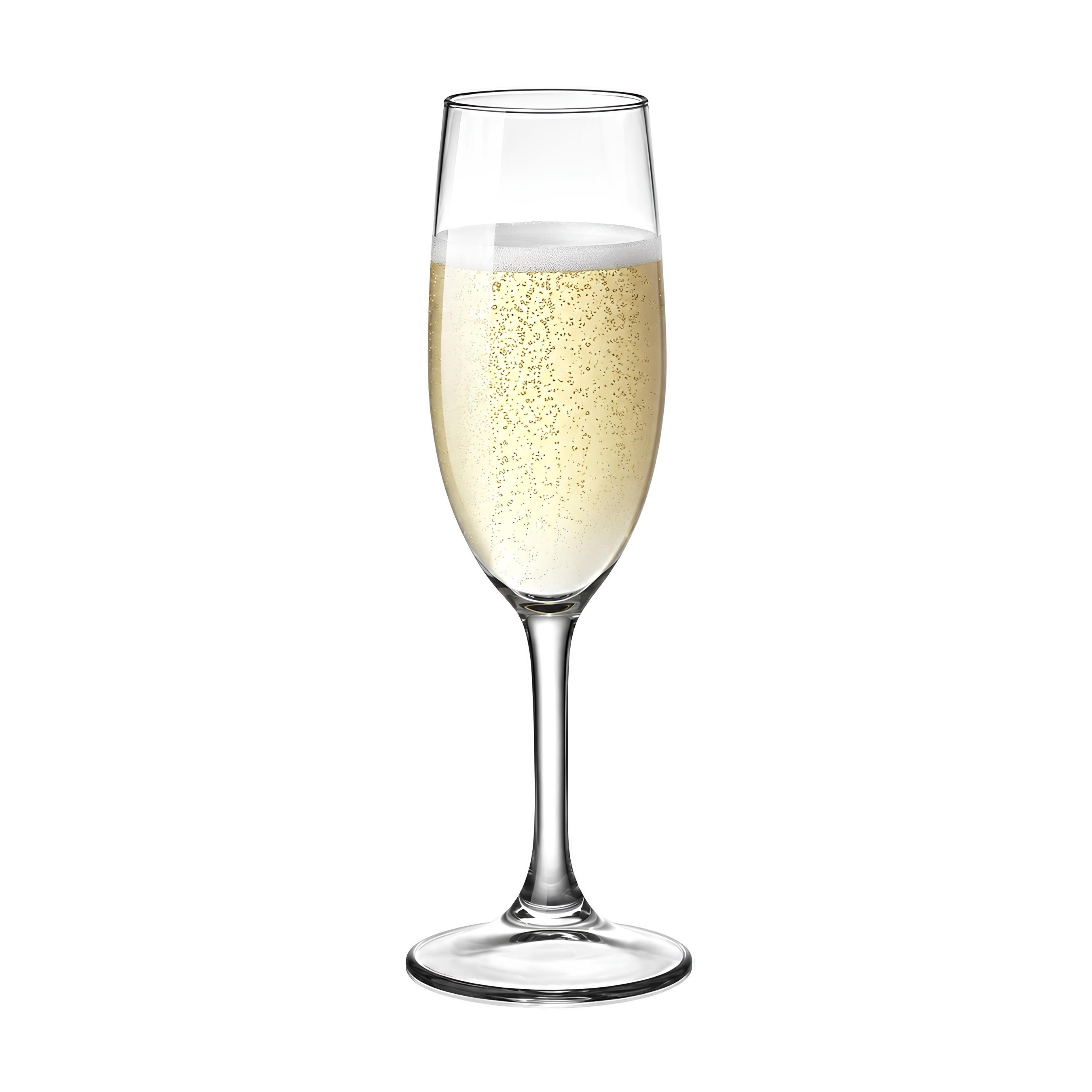 TAÇA CHAMPAGNE VIDRO TEMPERADO ALTA RESISTÊNCIA 170ML 20CM KALIX/SARA  