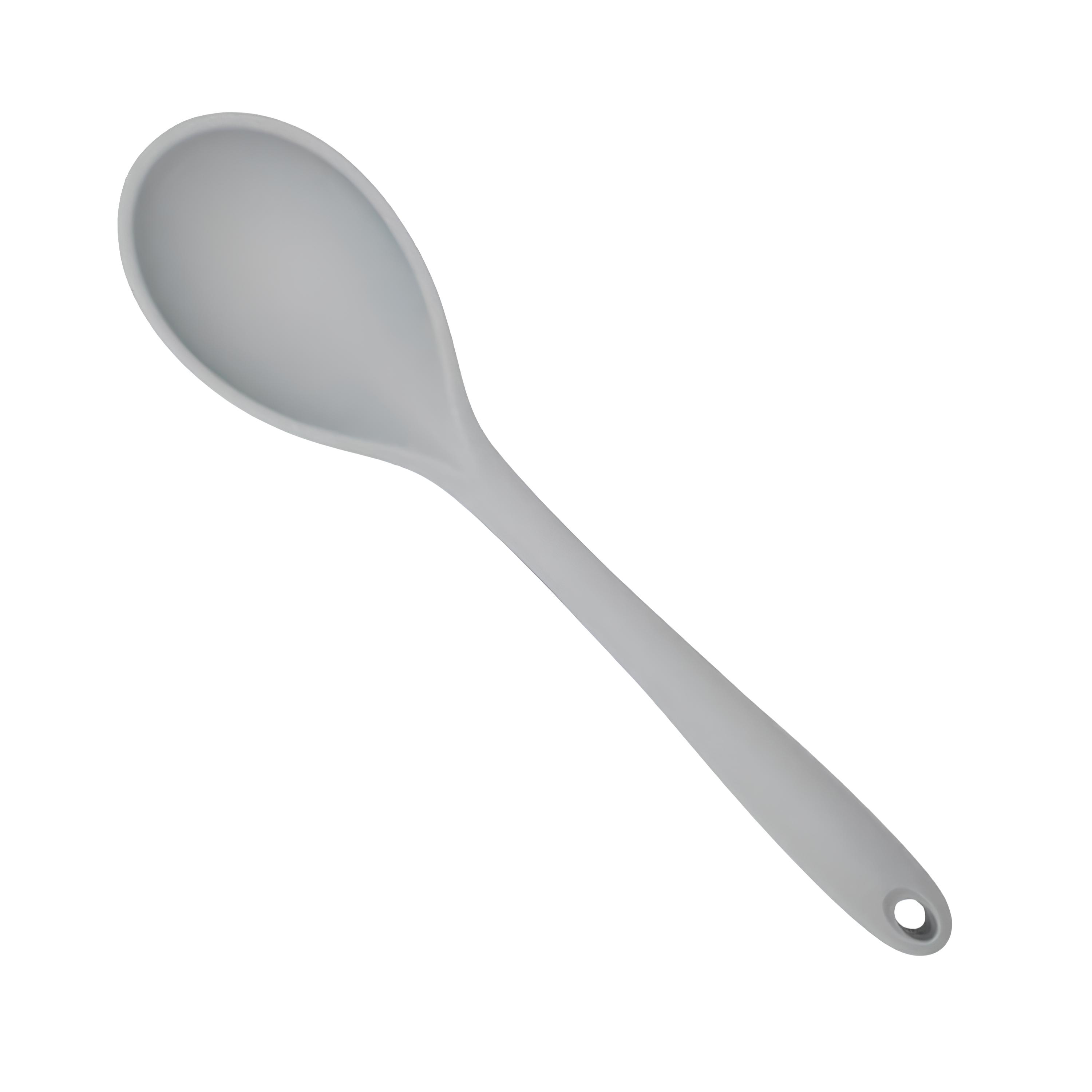 COLHER SILICONE 28CM GREY       