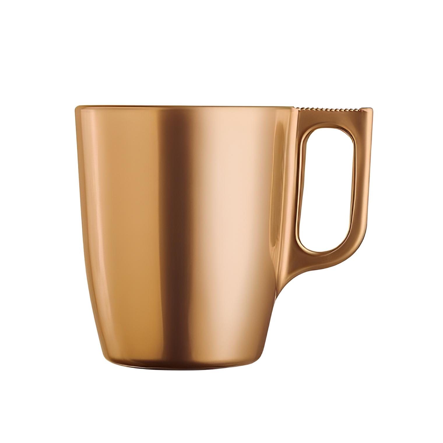 MUG VIDRO 250ML 9CM FLASHY NEO GOLD    