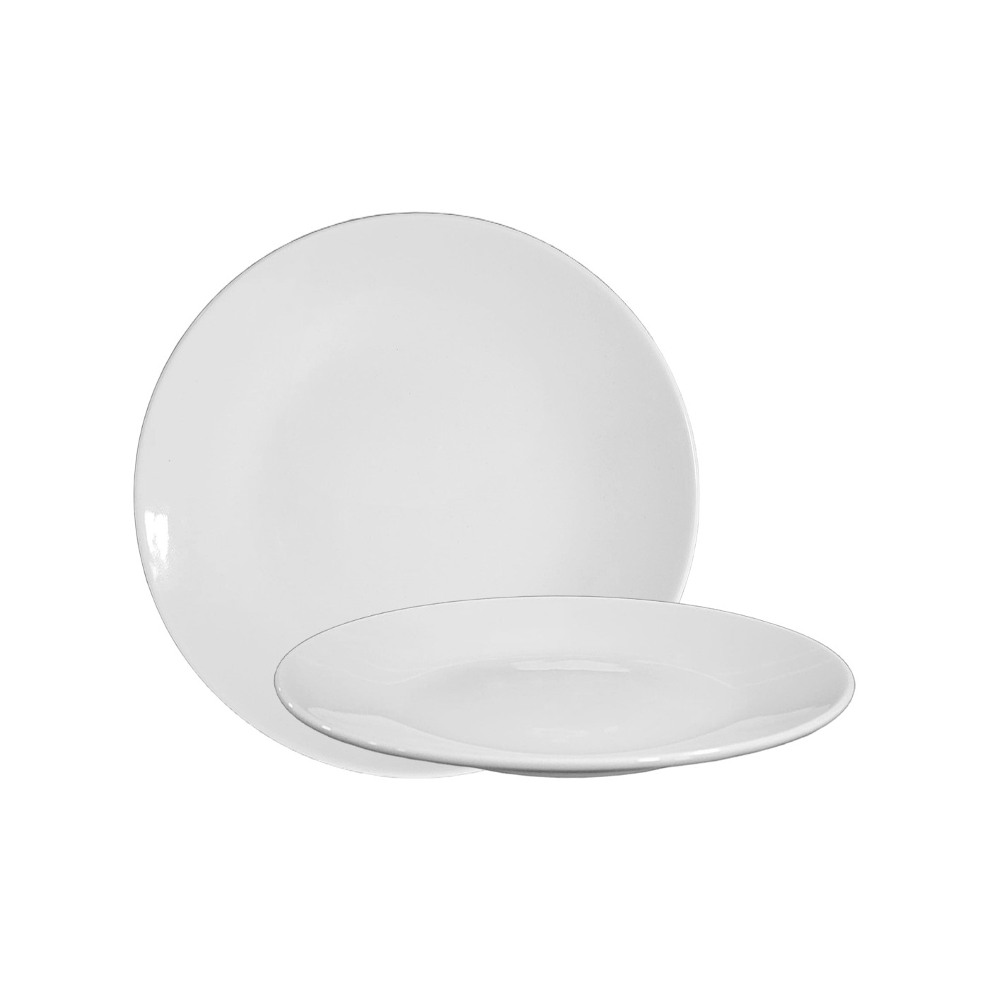 PRATO SOBREMESA COUP PORCELANA 20,5CM BIANCO     