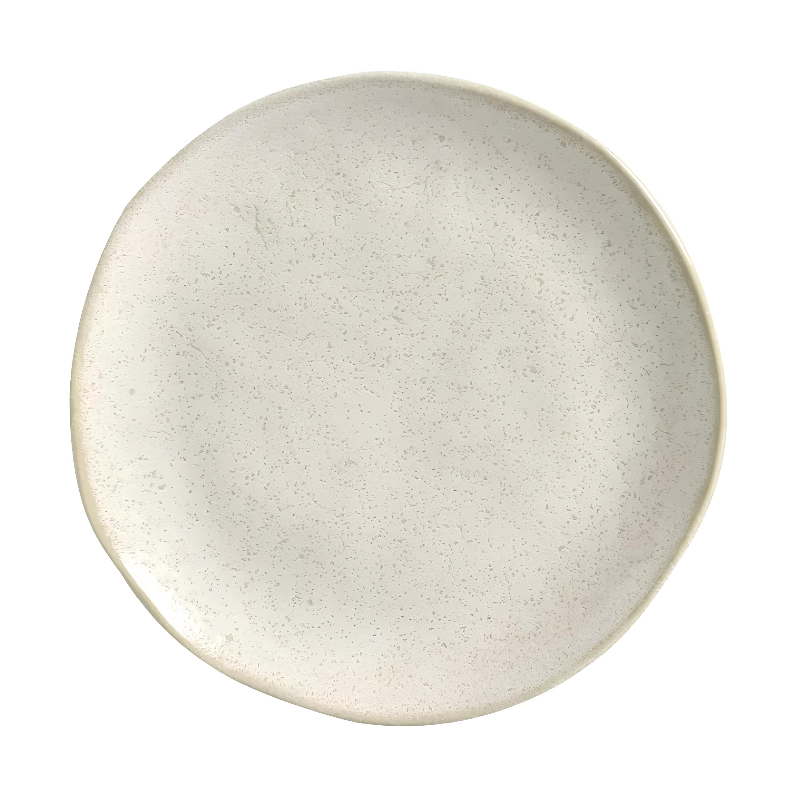 PRATO MESA STONEWARE 26,5CM 3CM ORGÂNICO VANILLA    