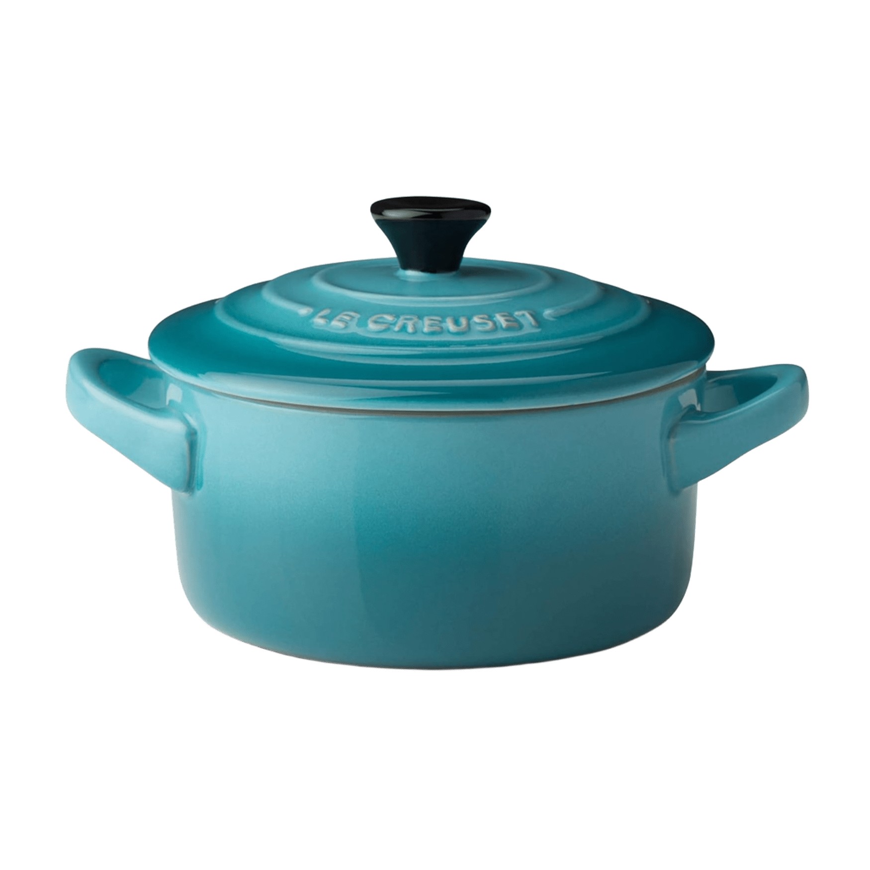 MINI COCOTTE STONEWARE PEGADOR PRETO 250ML 10CM AZUL CARIBE  